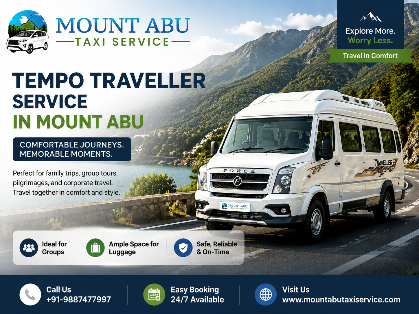 Tempo Traveller Service in Mount Abu